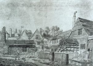 Merton Abbey Mills calico works in the 1820s