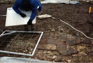 Recording a tile floor within the main church 